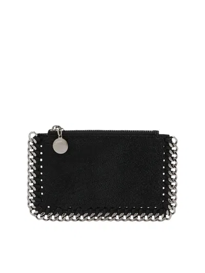 Stella Mccartney Falabella Wallet In Black In Negro