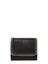 Stella Mccartney Falabella Shaggy Deer Flap Wallet In Nero