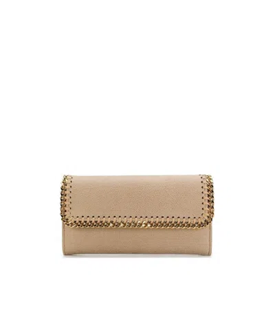 Stella Mccartney Falabella Wallet In Nude