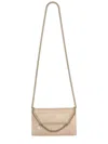 Stella Mccartney Falabella Airlite Gold Crossbody Wallet Bag In Neutral