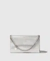 Stella Mccartney Falabella Wallet-on-chain Crossbody In Silver