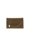 Stella Mccartney Falabella Wallet On Chain In Green