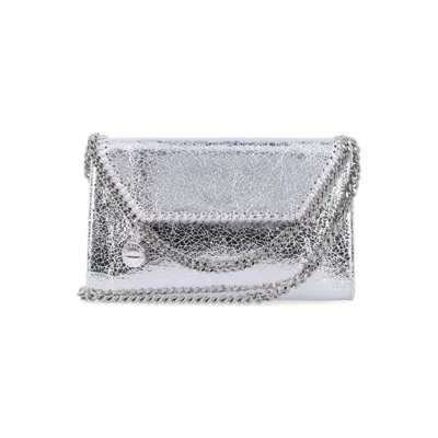 Stella Mccartney Falabella Wallet On Chain Silver Polyester Shoulder Bag