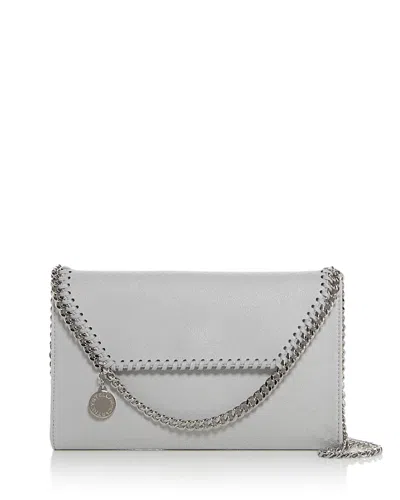 Stella Mccartney Mini Portasheet Wallet With Chain In Gray