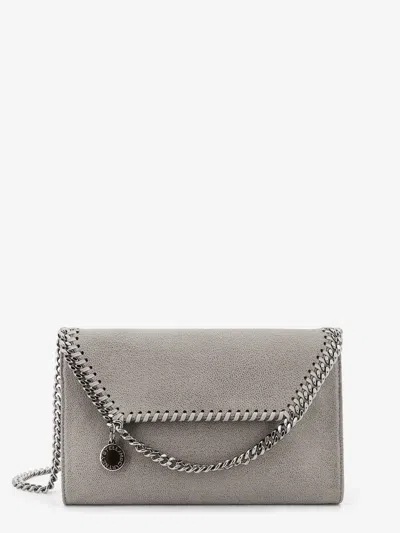 Stella Mccartney Falabella Wallet Shaggy Deer Crossbody Bag In Grey