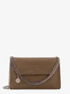 Stella Mccartney Falabella Wallet Shaggy Deer Shoulder Bag In Brown