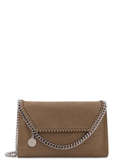 Stella Mccartney Falabella Wallet Shaggy Deer Shoulder Bag In Brown