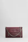 Stella Mccartney Falabella Wallet Shoulder Bag In Bordeaux Polyester In Burgundy