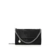 Stella Mccartney Falabella Vegan Leather Wallet On Chain In Black