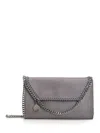 Stella Mccartney Falabella Crossbody Wallet Bag In Dark Barolo In Gray