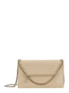 Stella Mccartney Falabella Wallet W/ Chain Bag Eco Shiny Dotted Chamois W/tonal Chain - Airlite In Brown