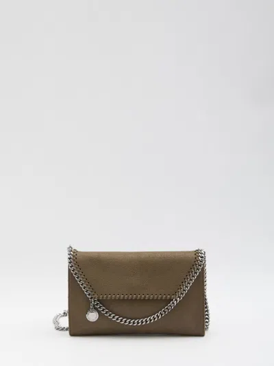 Stella Mccartney Falabella Wallet With Chain In Green