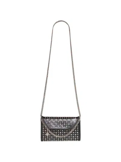 Stella Mccartney Falabella Studded Shoulder Bag In Black