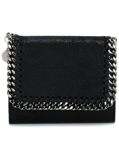 Stella Mccartney Falabella Wallet With Flap In Black