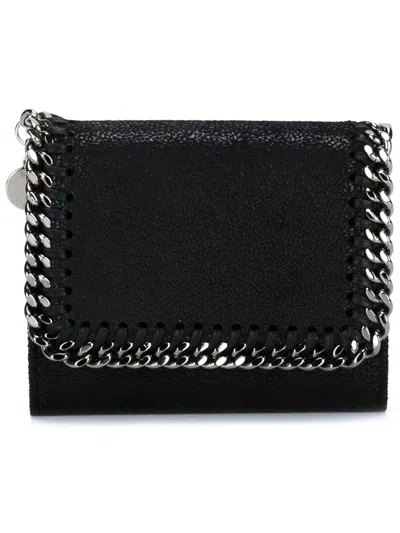 Stella Mccartney Falabella Wallet With Flap In Black