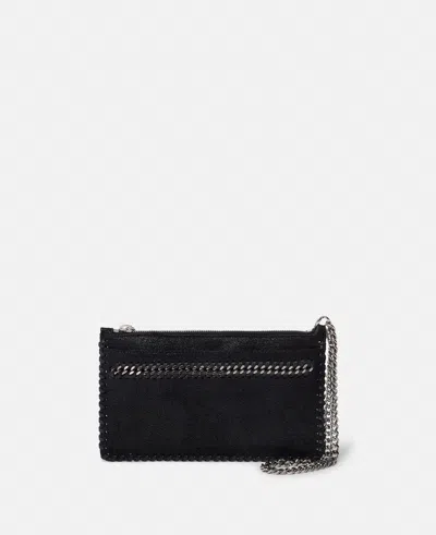 Stella Mccartney Falabella Wrist Pouch In Pitch Black