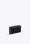 Stella Mccartney Falabella Zip-around Continental Wallet In Black