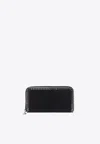 Stella Mccartney Falabella Chain Detail Zip-around Wallet In Black