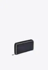 Stella Mccartney Falabella Zip-around Wallet In Blue