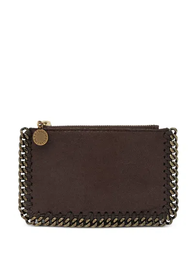 Stella Mccartney Falabella Card Holder In Mahogany In Brown