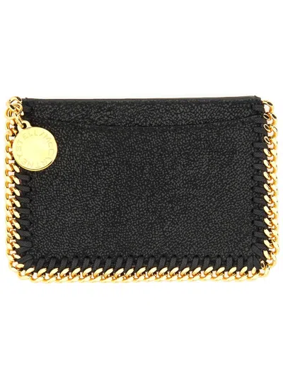 Stella Mccartney Falabella Zip Cardholder In Black