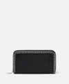 Stella Mccartney Falabella Continental Wallet In Black