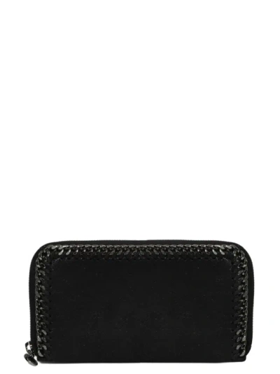 Stella Mccartney Falabella Zip Continental Wallet In Black