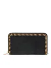 Stella Mccartney Black Shaggy Deer Falabella Wallet In Black