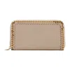Stella Mccartney Falabella Zip Continental Wallet In Nude & Neutrals