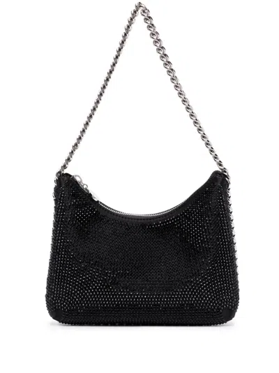 Stella Mccartney Falabella Mini Zip Shoulder In Black