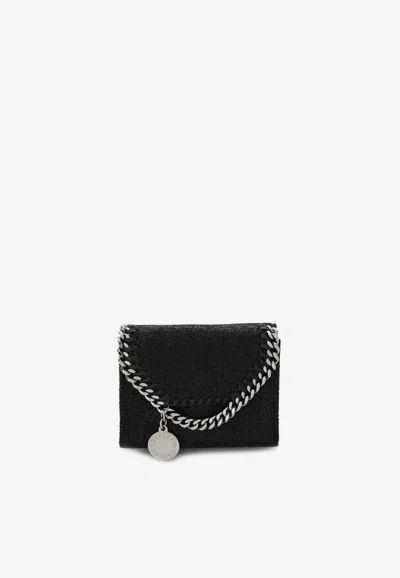 Stella Mccartney Falabella Zip Wallet In Black