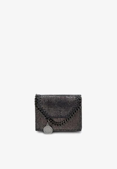 Stella Mccartney Falabella Zip Wallet In Black