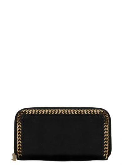 Stella Mccartney Falabella Zipped Around Wallet In Black