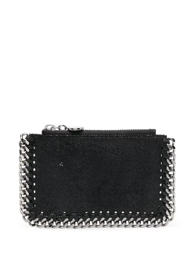 Stella Mccartney Falabella Zipped Cardholder In Brown