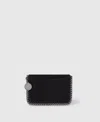 Stella Mccartney Falabella Zipper Cardholder In Black