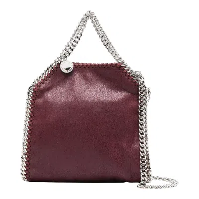 Stella Mccartney Falabellla Tiny Bag Eco Shaggy In Burgundy