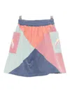 Stella Mccartney Patchwork Pocket Skirt In Blue