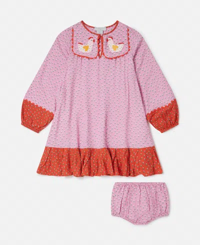 Stella Mccartney Farmyard Appliqué Dress In Pink