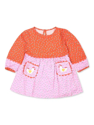 Stella Mccartney Babies' Farmyard Appliqué Dress In Red