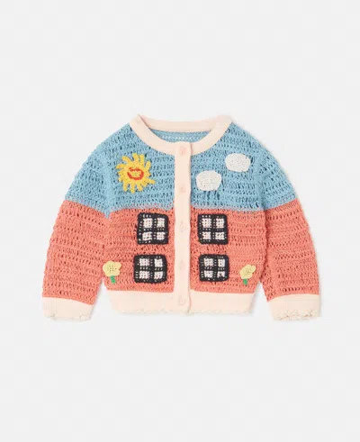 Stella Mccartney Farmyard Appliqué Knitted Cardigan In Multicolour