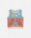 Stella Mccartney Farmyard Appliqué Knitted Sweater Vest In Multicolour