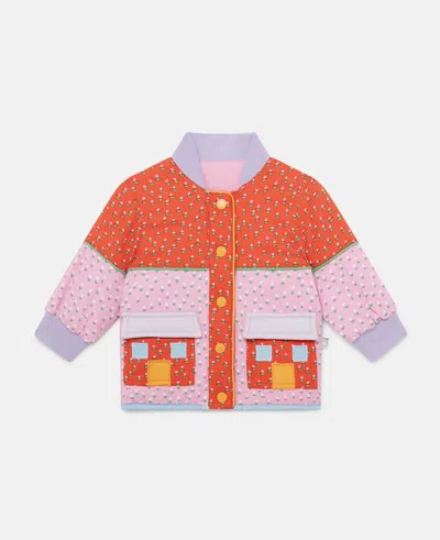 Stella Mccartney Farmyard Appliqué Patchwork Coat In Multicolor