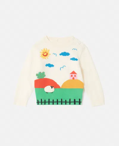 Stella Mccartney Farmyard Graphic Knitted Jumper In Multicolour