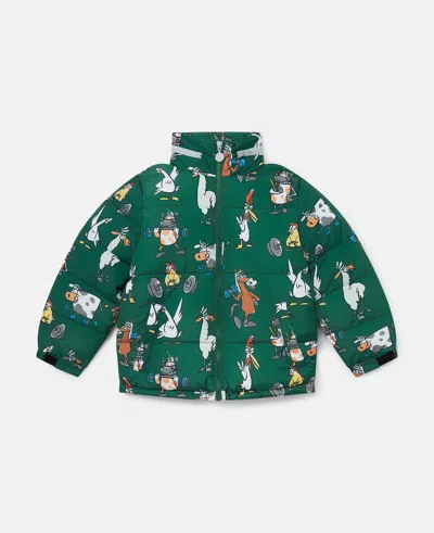 Stella Mccartney Farmyard Print Puffer Jacket In Multicolour