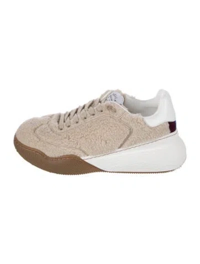 Pre-owned Stella Mccartney Faux Fur Chunky Sneakers In Neutral