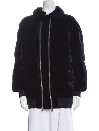 Pre-owned Stella Mccartney Faux Fur Coat In Blue