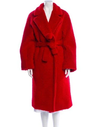 Pre-owned Stella Mccartney Faux Fur Coat In Red