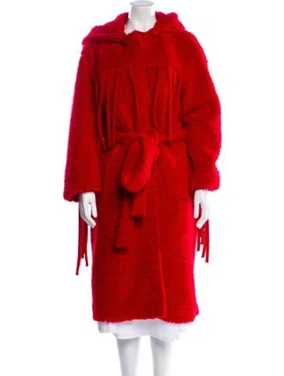 Pre-owned Stella Mccartney Faux Fur Coat W/ Tags In Red