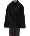 Stella Mccartney Navy Short Faux-shearling Jacket