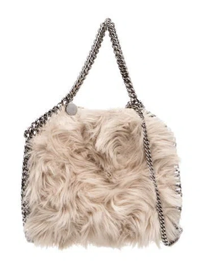 Pre-owned Stella Mccartney Faux Fur Evening Bag Medium In Neutral